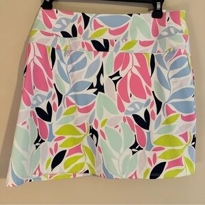 Tommy Bahama Golf Four Way Stretch Floral Leaf Print Skort Active Athletic Women